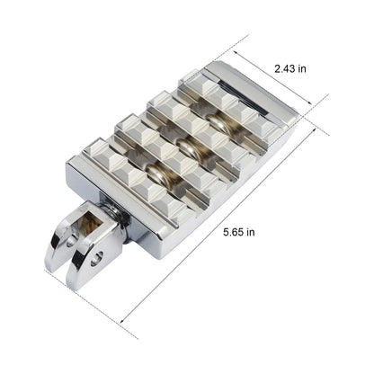 Chrome Driver Foot Pegs for Harley Softail Low Rider Fat Bob (2018-2025)
