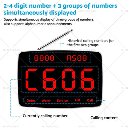 10 x Wireless Restaurant Pager System for Food Truck Cafe Club