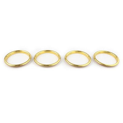 Air Vent Outlet Ring Covers 4 x for Audi A3 8V Stainless Steel Yellow (2012-2019)