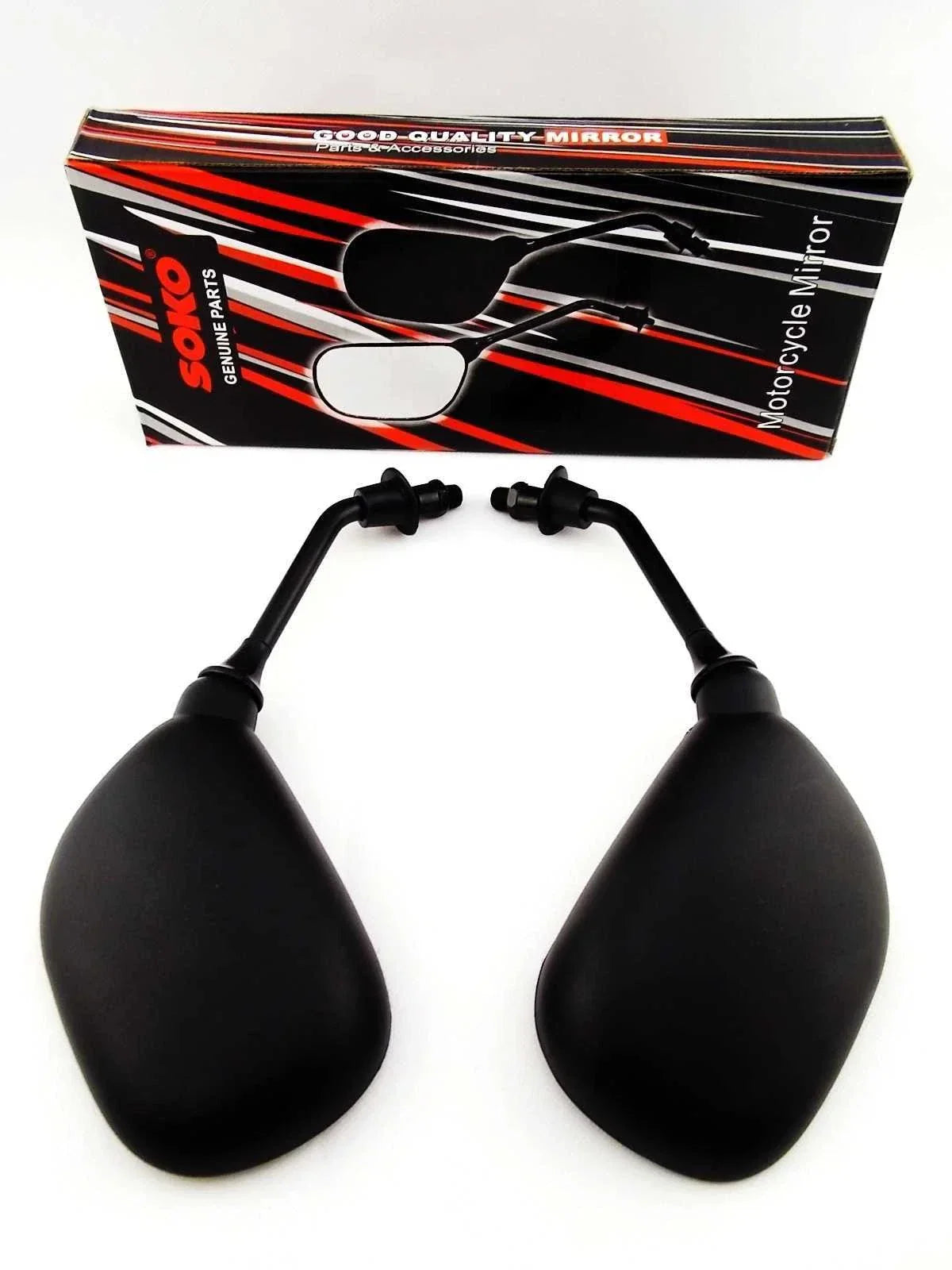 Black Oval Soko Rear View Mirrors for Honda LS125R (1995-2015)