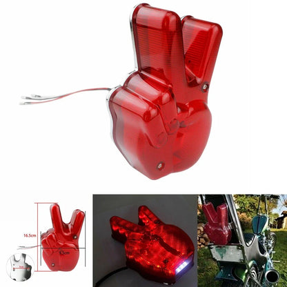 LED Tail Brake Light for Harley Cafe Racer Chopper Vintage Peace Sign