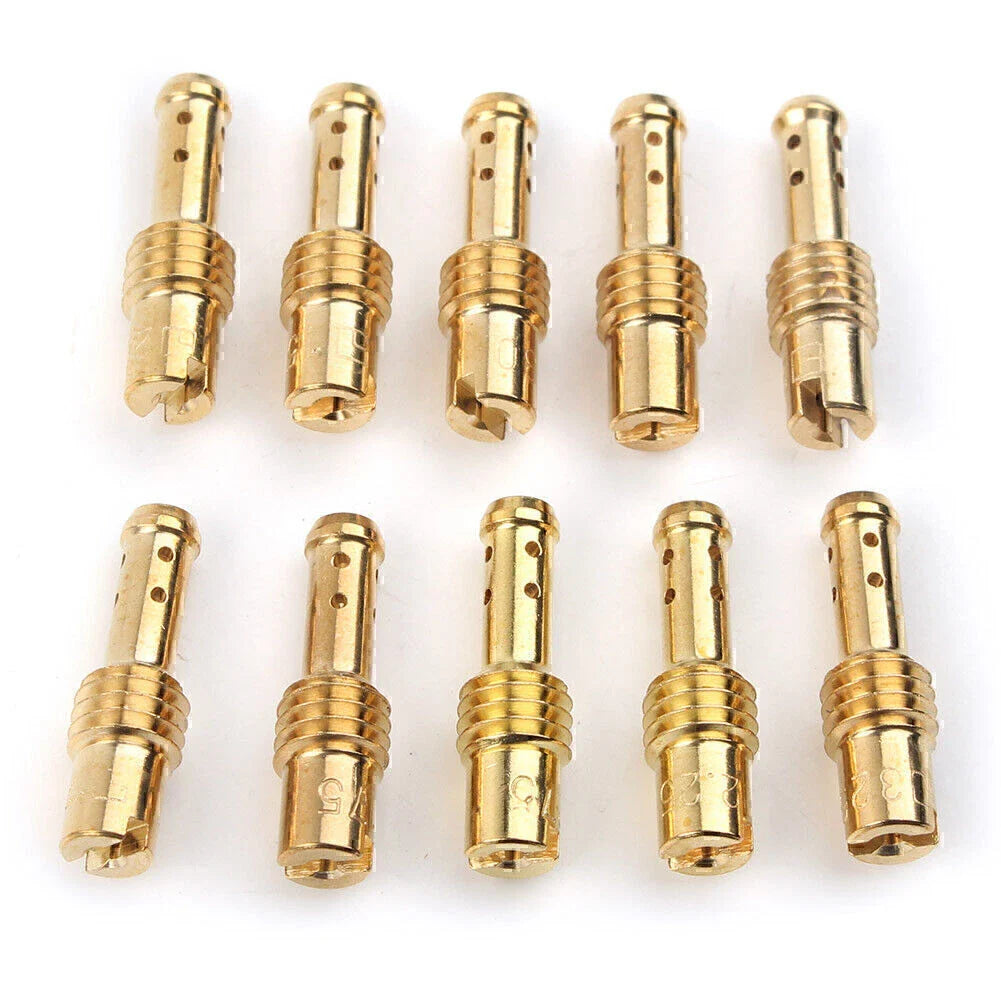 10 Pcs Carburetor Pilot Jets 8 Bleed Holes for Mikuni VM TM TMX
