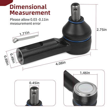 Tie Rod End Kit for Honda Pioneer 700/700-4 (2014–2024)