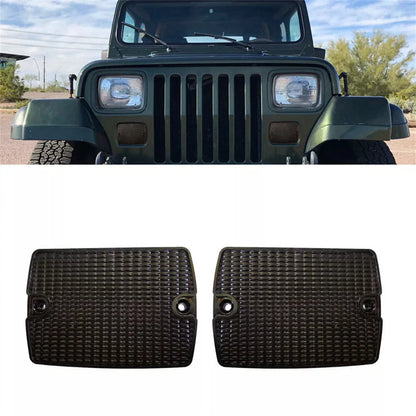 Smoked Front Turn Signal Light Housings for Jeep Wrangler (1987-1995)