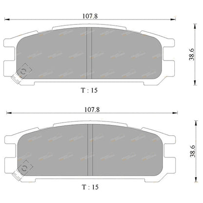 Rear Disc Brake Pad Set for Honda Civic (1991-1993)