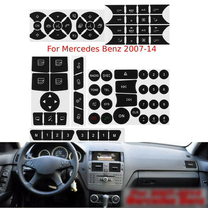 Steering Wheel Window Button Repair Decals Sticker for Mercedes (2007–2014)