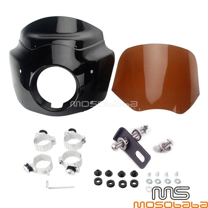 ABS Headlight Fairing w/11'' Smoke Windshield for Harley Street Bob (2018-2020)