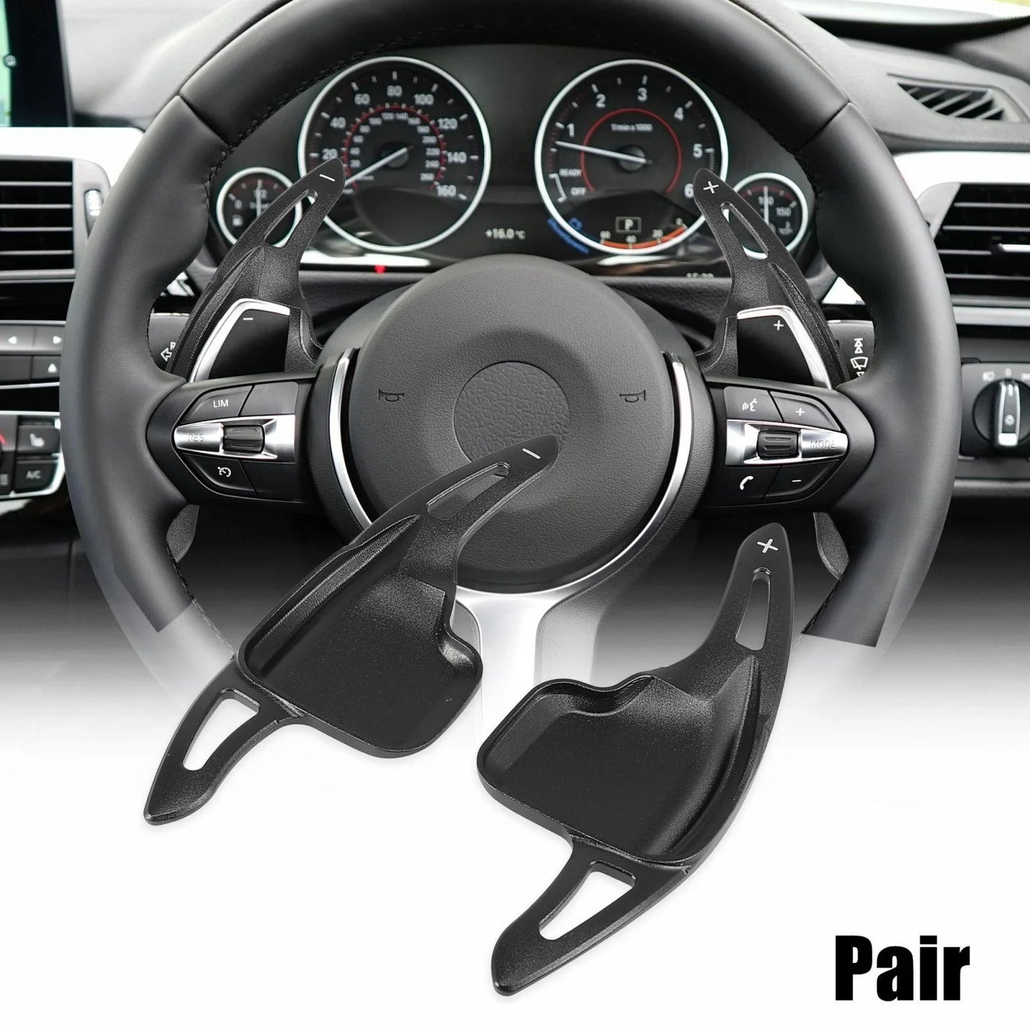Black Steering Paddle Shifter Extend Cover for BMW 435i 220i