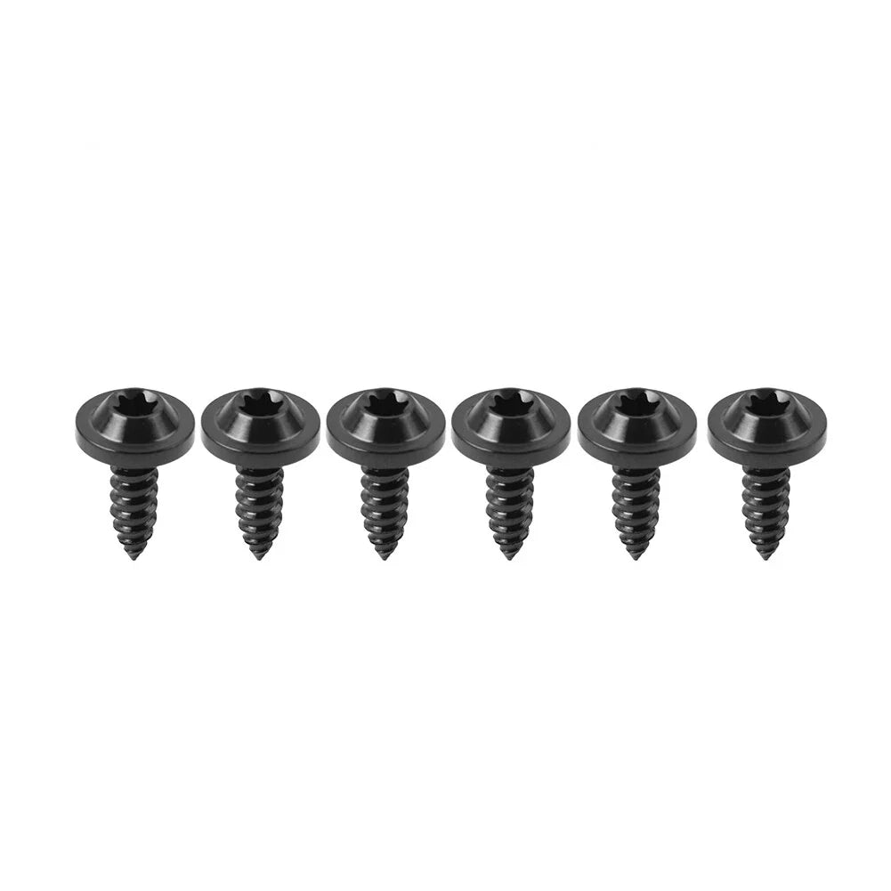 6 x Black Titanium M5x15mm Torx Head Self Tapping Screws for Fastening