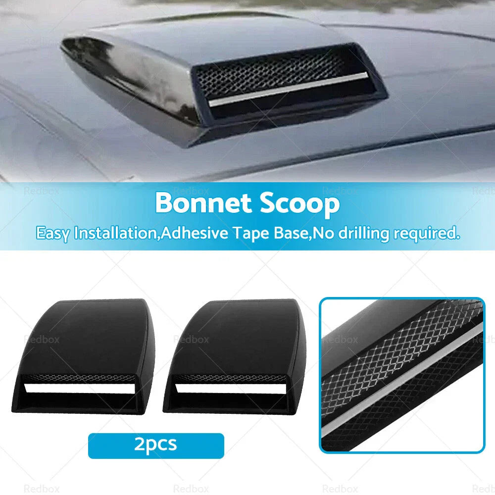 Universal Car Air Flow Intake Scoop Hood Cover ABS Plastic Black