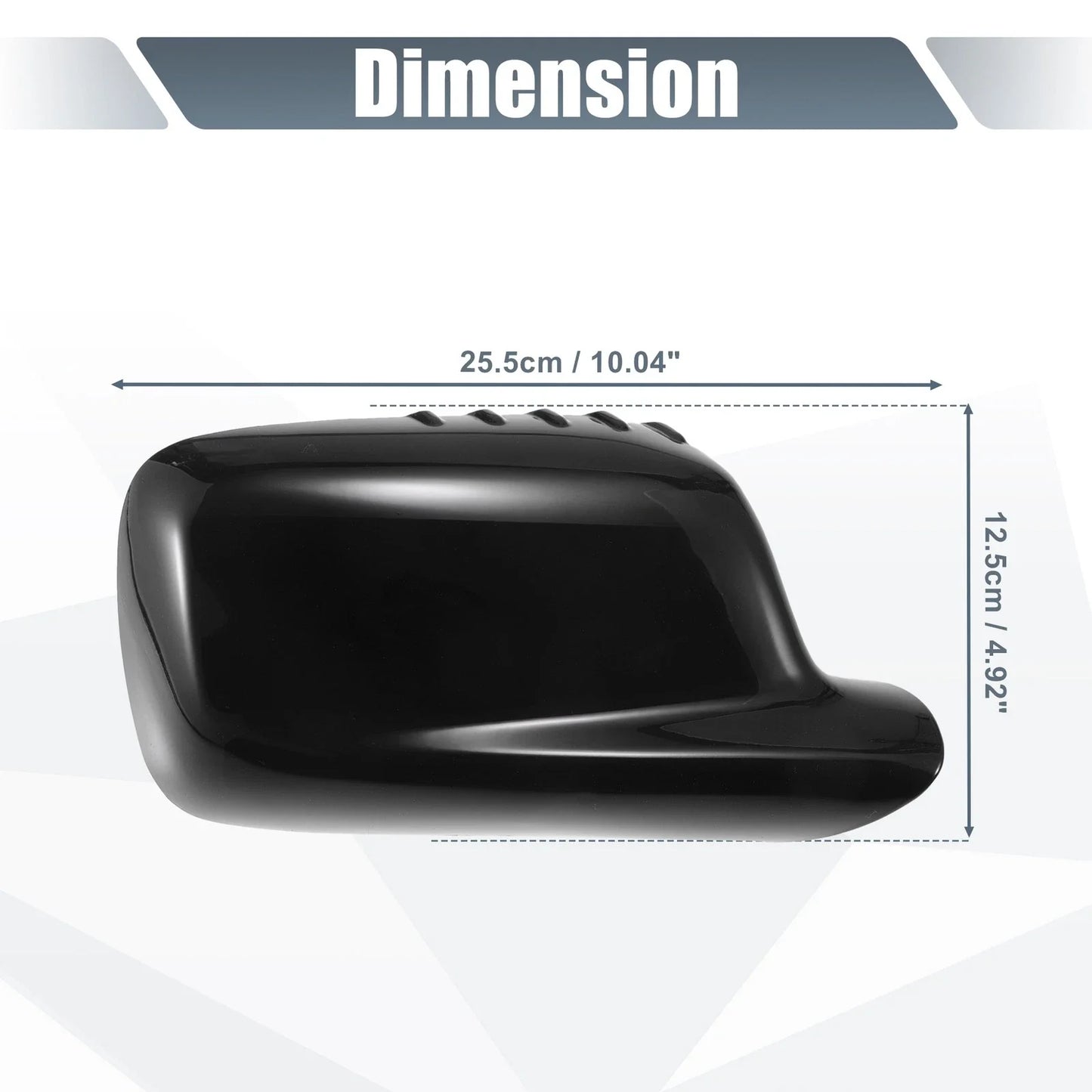 Right Side Mirror Cover Cap Gloss Black for BMW 3 Series E46, 7 Series E65 E66