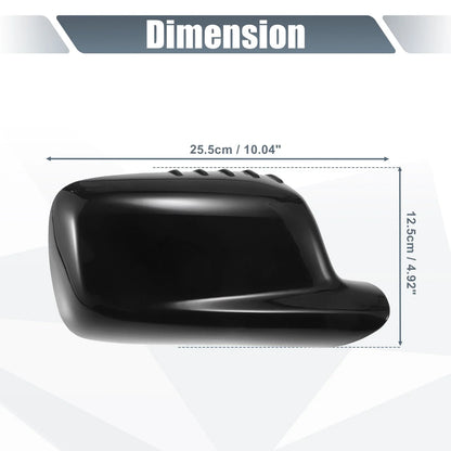 Right Side Mirror Cover Cap Gloss Black for BMW 3 Series E46, 7 Series E65 E66