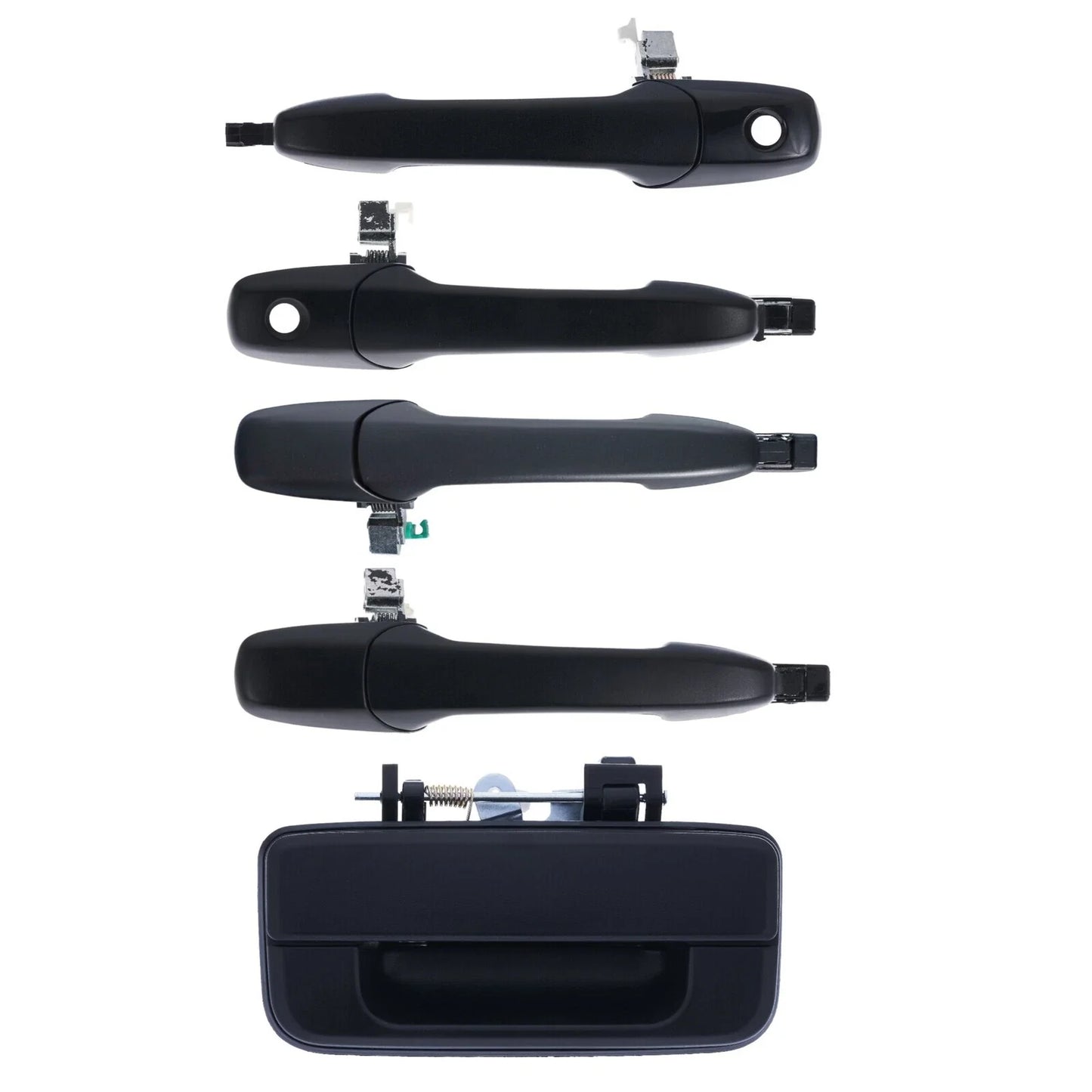 5pc FRONT, REAR & TAILGATE Door Handle Outer Black for Ford Ranger (2011–2015)