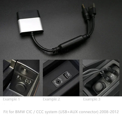 USB AUX Media Transmitter Bluetooth Adapter for BMW CIC/CCC 2008-2012