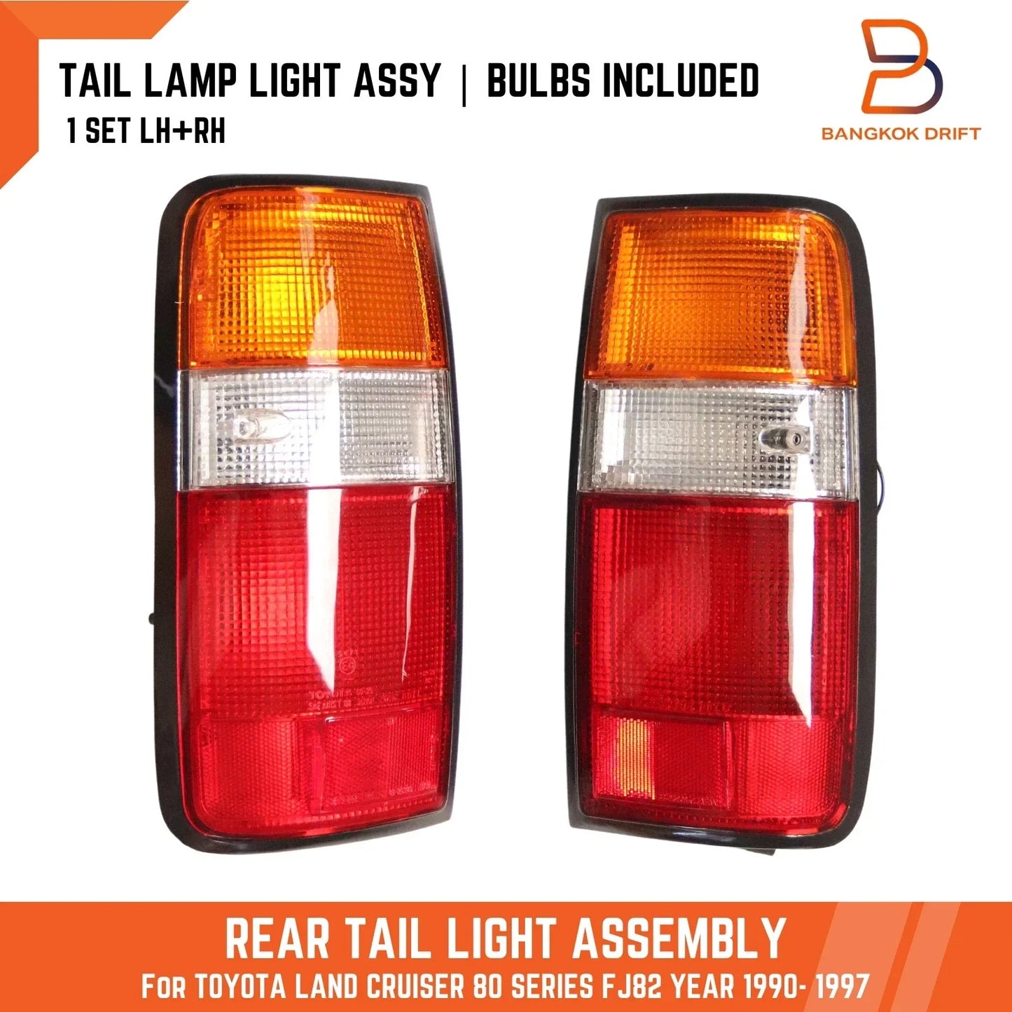 Tail Light Rear Lamp for Toyota Land Cruiser 80 Series FJ80 HJ80 (1990-1997)