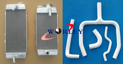 Aluminum Radiator & White Hose for Kawasaki KXF250 KX250F (2009-2011)