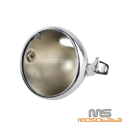 7" Chrome Round Headlight Bucket Mounting Housing for Harley Honda