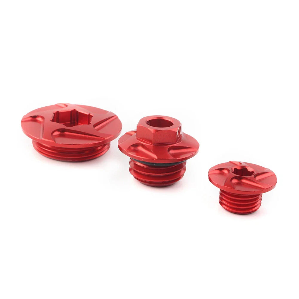 CNC Red Engine Timing Bolts & Oil Plugs for Honda CRF150R CRF250R CRF450R CRF450X (2007-2023)