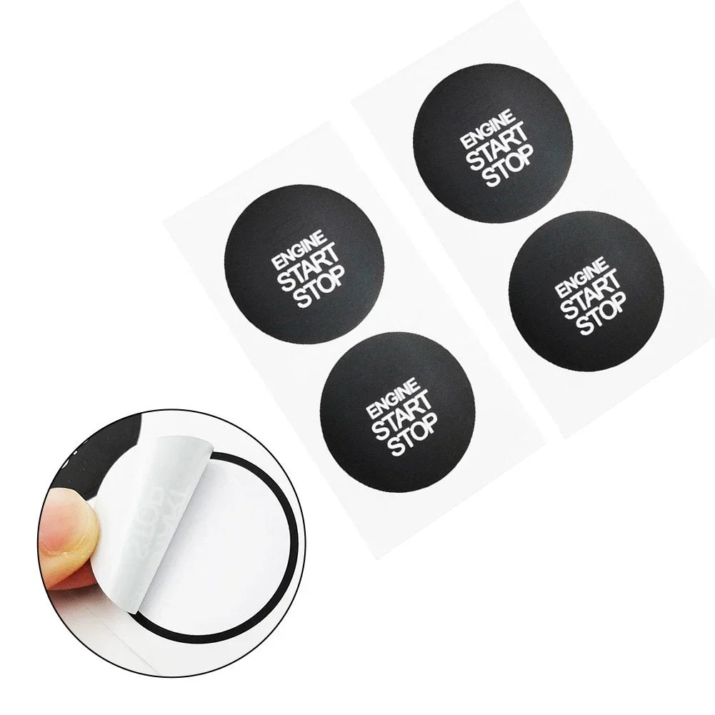 2 x Ignition Stop Switch Button Repair Sticker Vinyl for Hyundai ix35