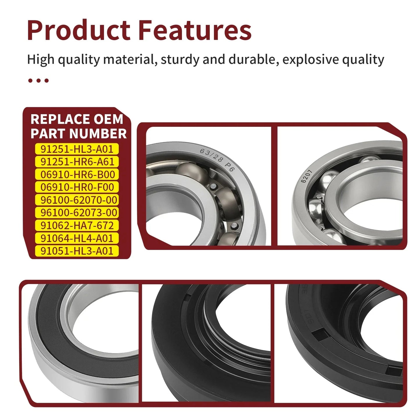 Rear Differential Bearing Seal for Honda Foreman Rubicon 500
