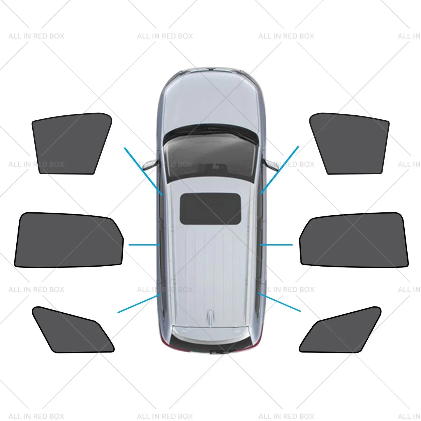 6 x Magnetic Mesh Sunshades for Kia Sportage (2021-2024)