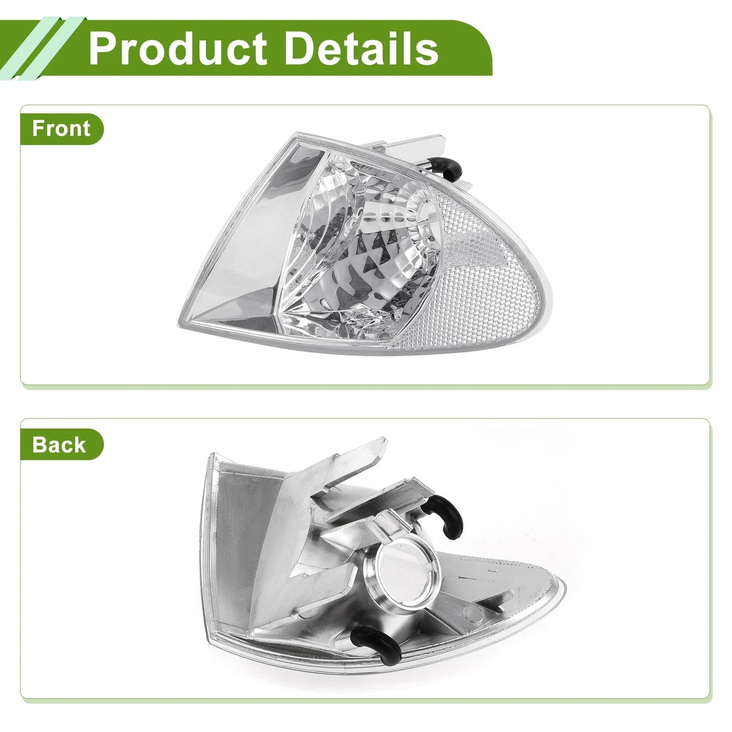 Left Corner Signal Light Cover for BMW 3 Series Clear