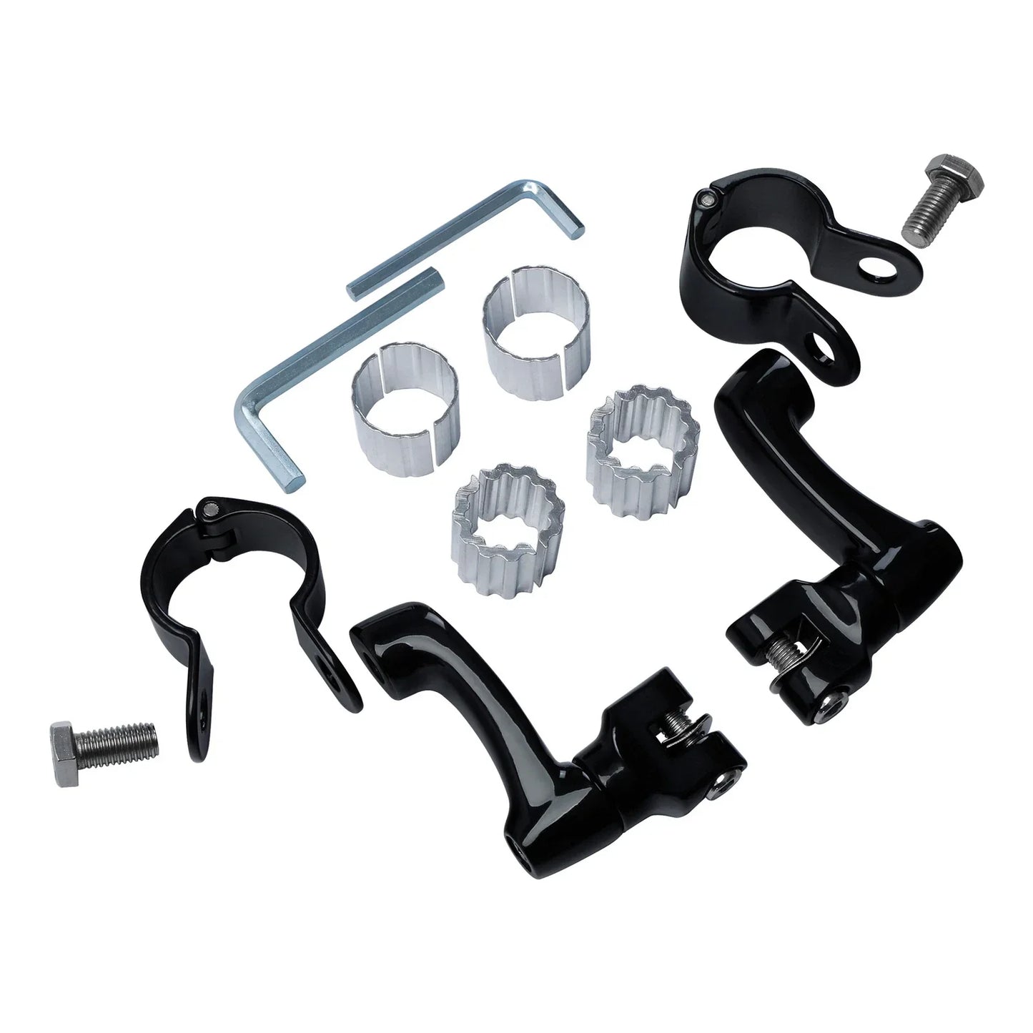 Black Highway Bar Footpegs for Harley Touring (2022-2023)