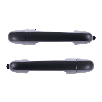 Door Handle Outer Set of 2 Black Rear Left & Right for Hyundai i30 (2007–2012)