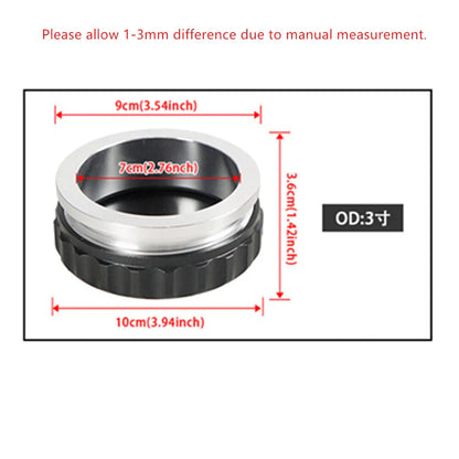 3" Black Aluminium Alloy Weld On Filler Neck & Cap for Oil Fuel Water Tank