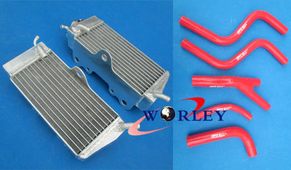 Aluminum Radiator + Black Hose for Honda CR250R (1985-1987)
