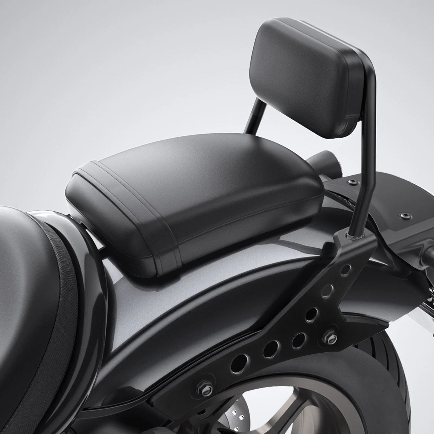 Black Passenger Sissy Bar with Backrest for Honda Rebel CMX1100 (2021-2025)