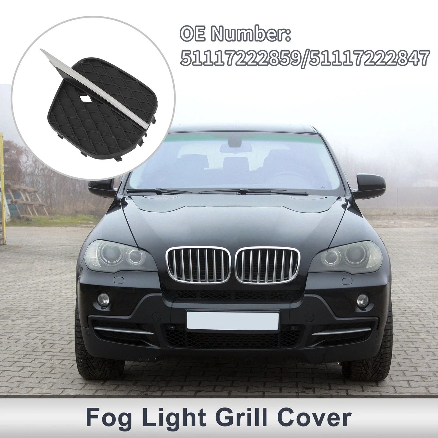 1 x Front Left Fog Light Grill for BMW X5 (2011 - 2013)