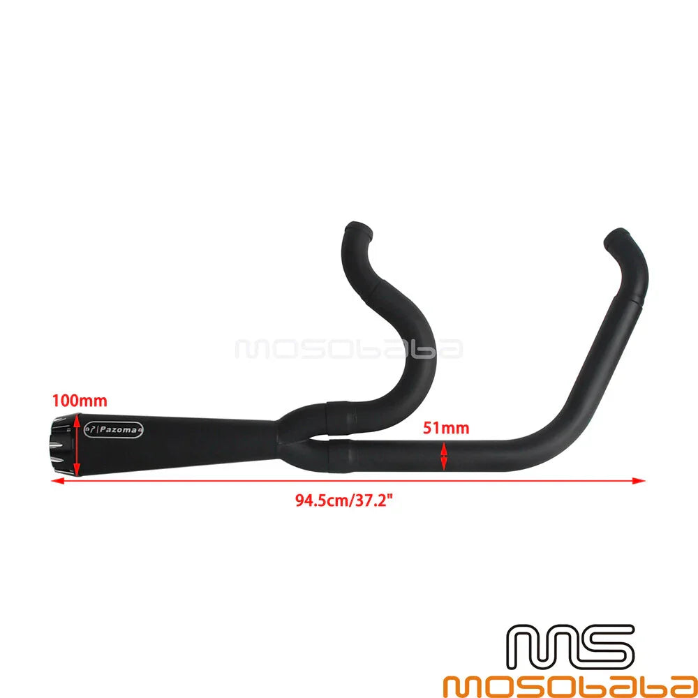 Full Exhaust System Pipe for Harley Softail Street Bob Fat Bob (2018-2023)