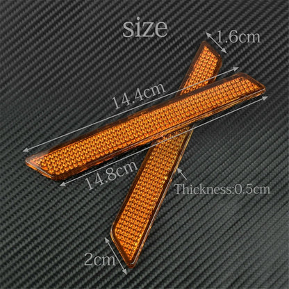 Orange Reflector Saddle Bag Latch Cover for Harley Touring Road King Glide (2009-2023)