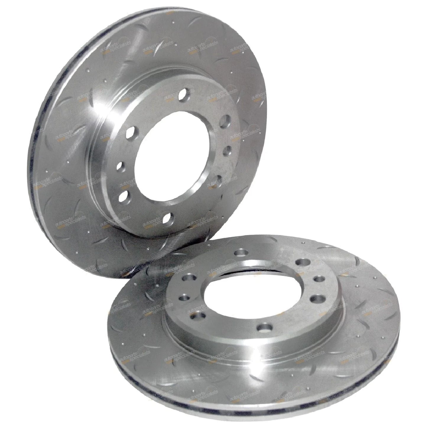 2 x Front Slotted Disc Brake Rotors for Landcruiser BJ42 FJ45 HJ47 (1980–1984)