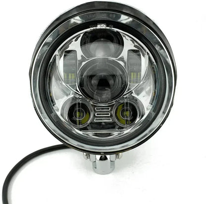 5.75" Chrome LED Bullet Headlight Lamp for Harley Touring