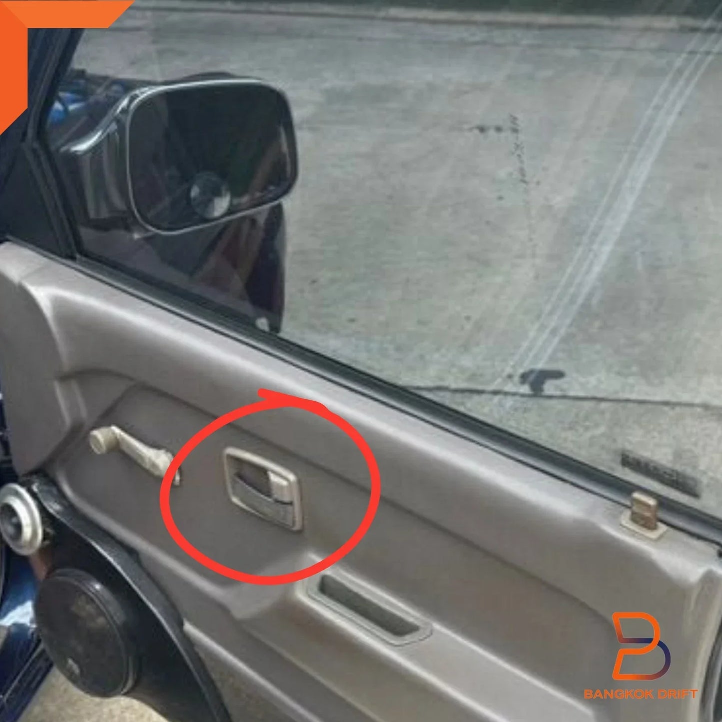 RH Inner Door Handle Grey for Holden Rodeo TF (1988-2003)