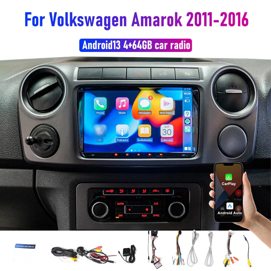 9'' Wireless CarPlay Android Auto Head Unit for VW Amarok (2011-2016)