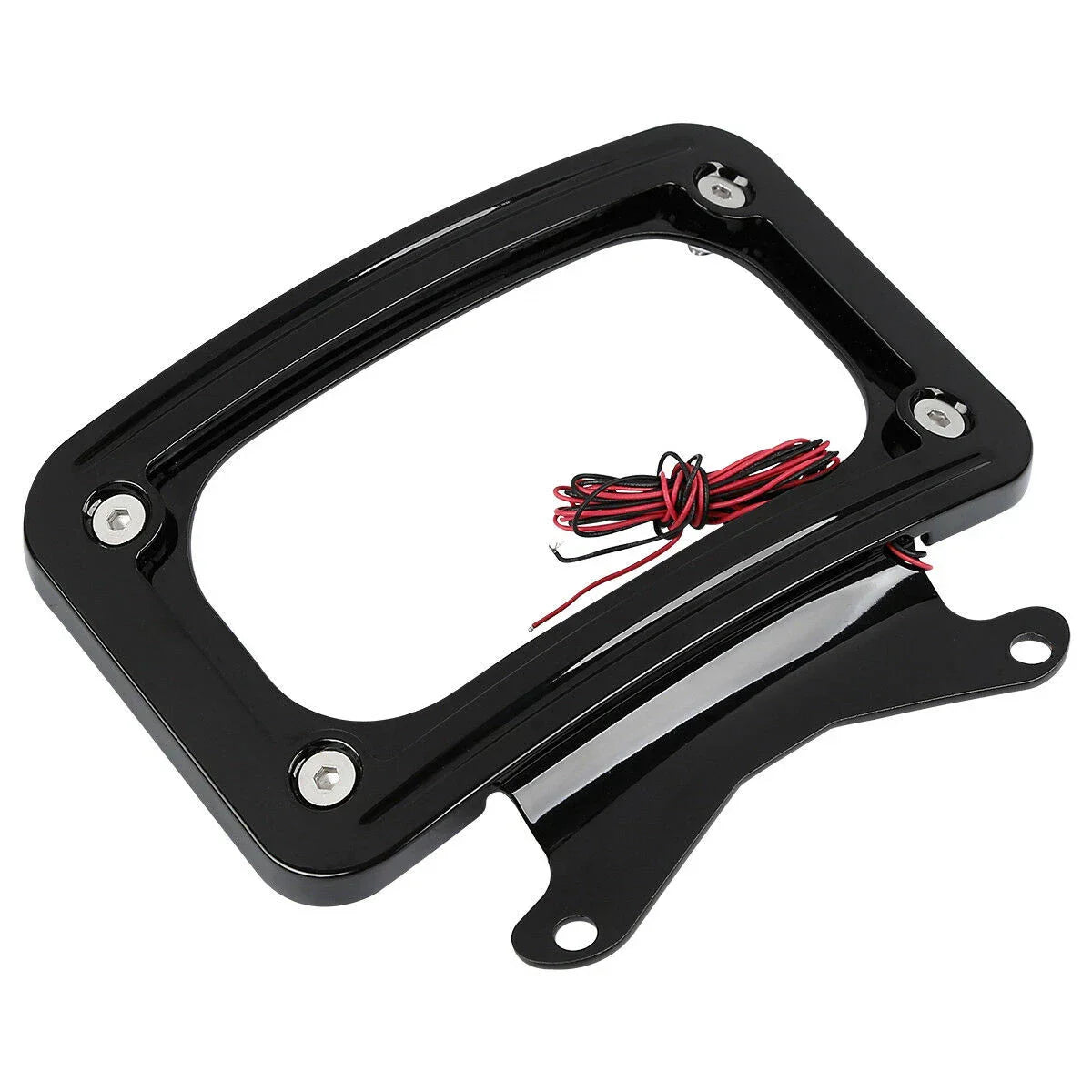 Curved License Plate Frame Mount LED Light for Harley Road Street