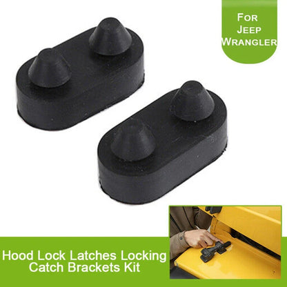 Locking Catch Brackets 2pcs/Set Black Decor Kit for Vehicles (1997–2006)