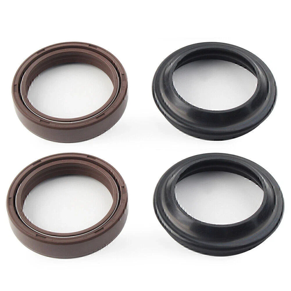 4 Pcs Brown Front Fork Damper Seal for Motorcycle