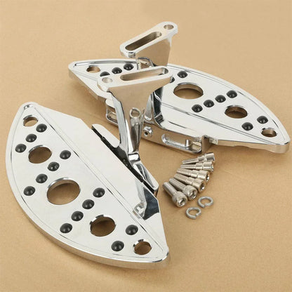 Chrome Semi-Circle Floorboards for Harley Touring Road Glide (1993-2025)