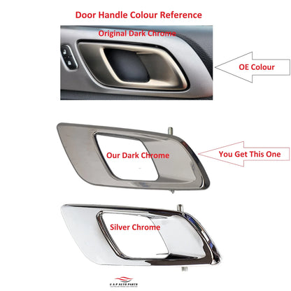 Front/Rear Left Inner Door Handle Dark Chrome for Ford Ranger (2011–2022)