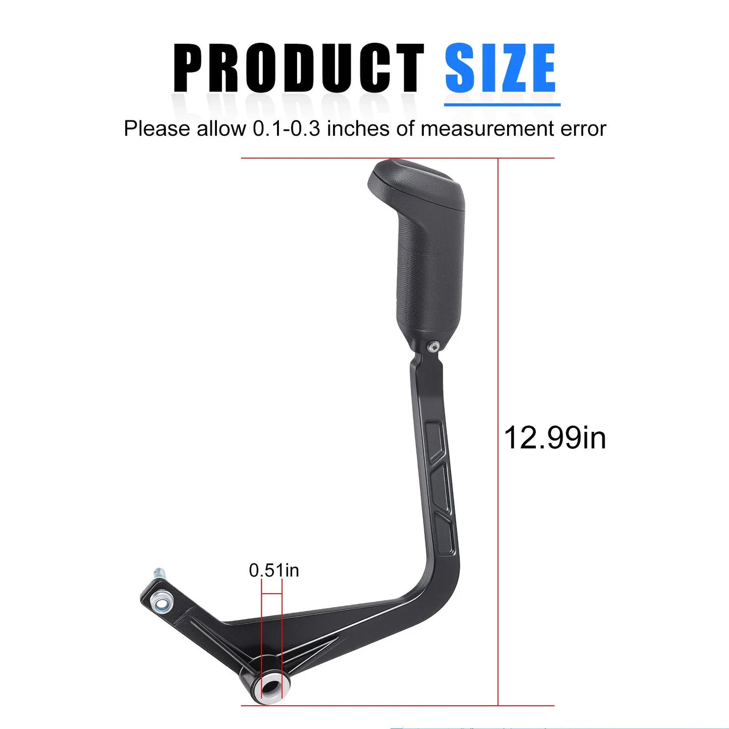 Shift Lever Matte Black & Knob for Polaris Ranger 1000 Crew XP PRO (2018–2025)