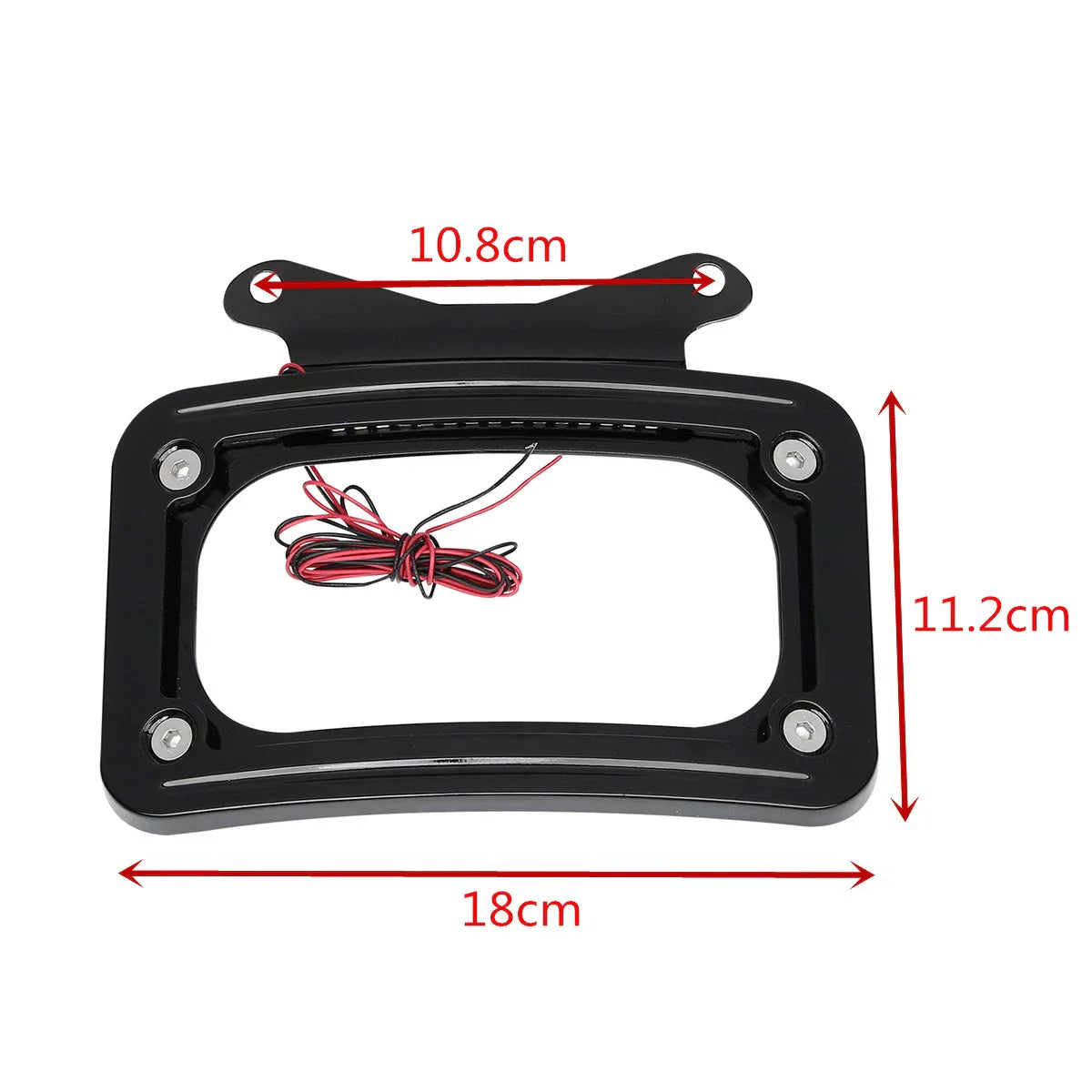 Curved LED License Plate Frame for Harley Road King, Glide