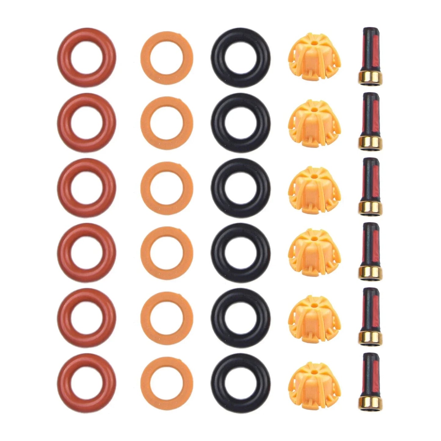 Fuel Injectors Seal Kit / 6 x / for BMW M3 325i 525i E36 E34 (1988–1999)