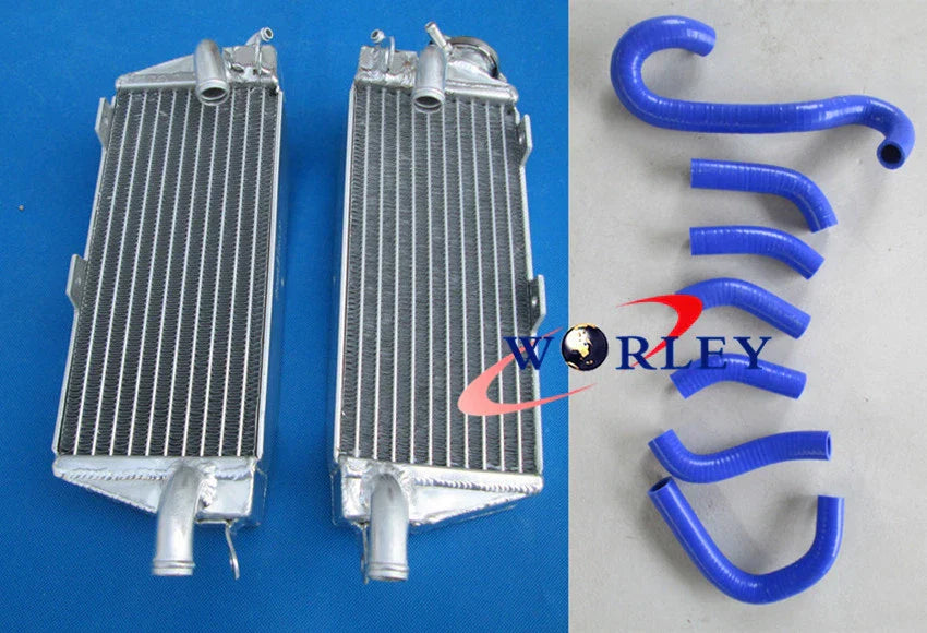 Aluminum Radiator + Red Hose for HUSQVARNA HUSKY AE/CR/WR/XC 400/430/500 (84-87)