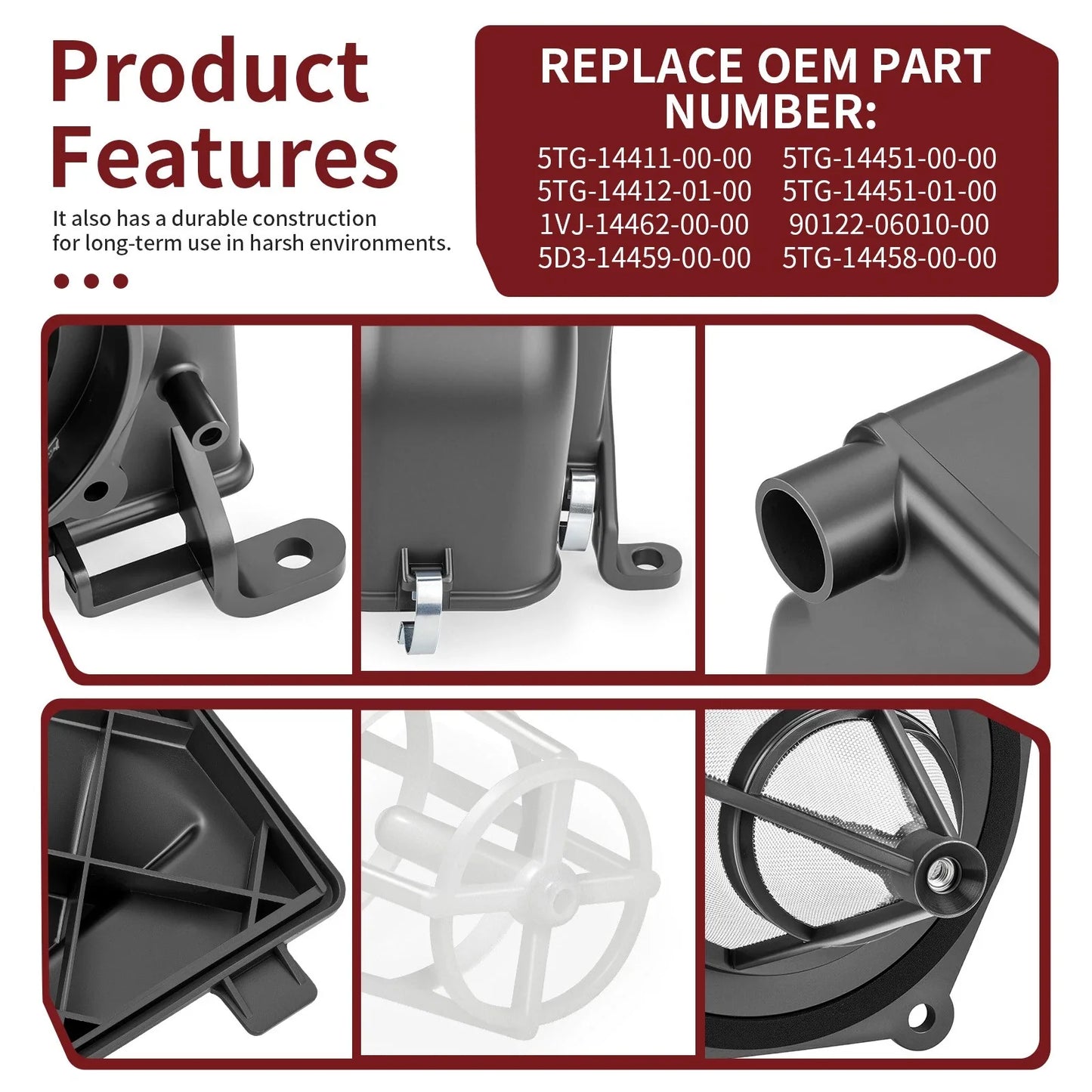 Air Filter Cage Guide + Air Box Lid Seal Kit for Yamaha YFZ450 (2004–2013)