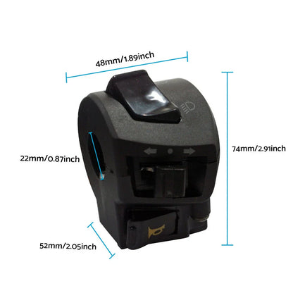 Handlebar Motorcycle Headlight Control Switch Light Indicator for Various Models