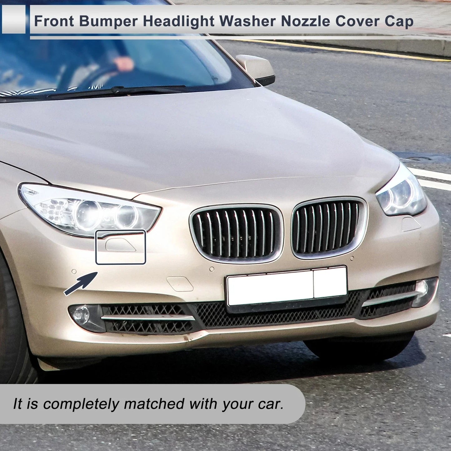 Front Right Bumper Headlight Washer Nozzle Cover Cap for BMW 535i